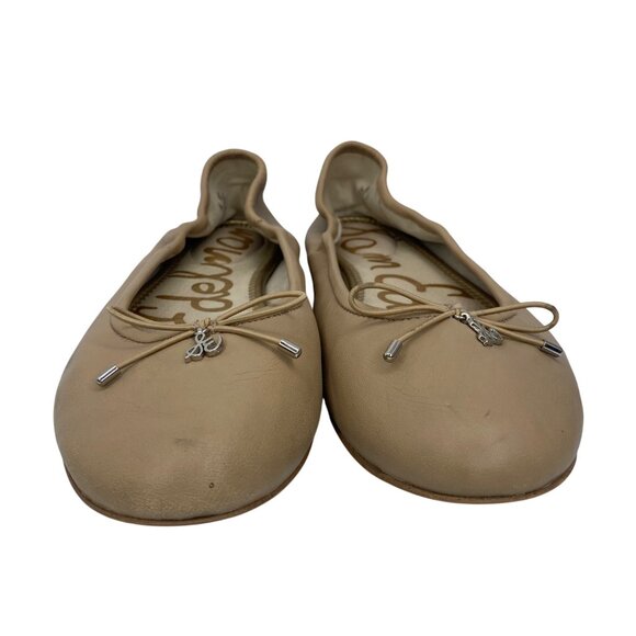 Sam Edelman Classic Felicia Tan Leather Round toe Ballet Flats Women’s size 10 - Picture 4 of 12
